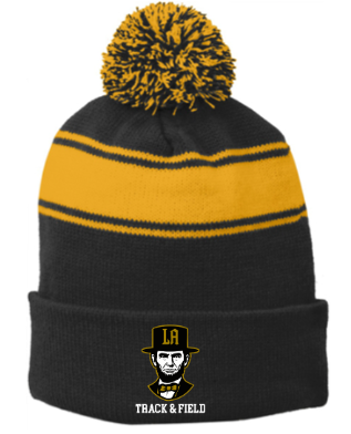 Sport-Tek® Stripe Pom Pom Beanie