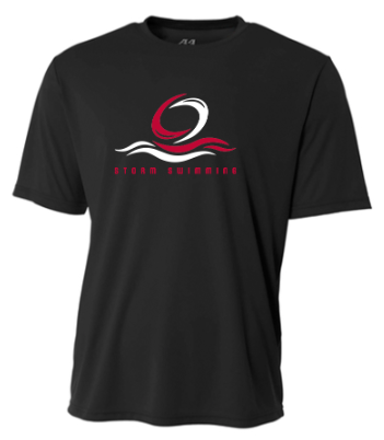 A4 Cooling Performance Short Sleeve Tee - Black **NAME OPTION**