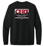 Nike Club Fleece Sleeve Swoosh Crew - Black