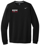 Nike Club Fleece Sleeve Swoosh Crew - Black