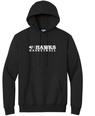 Port & Co™ Essential Fleece Pullover Hooded Sweatshirt - Black