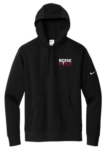 Nike Club Fleece Sleeve Swoosh Pullover Hoodie - Black