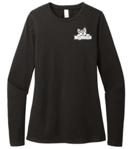District® Women’s Perfect Blend® CVC Long Sleeve Tee - Black