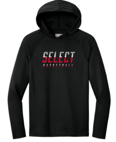 A4 Cooling Performance Long Sleeve Hooded Tee - Black