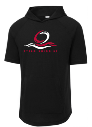 Sport-Tek® PosiCharge® Tri-Blend Wicking Short Sleeve Hoodie - Black