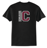 Gildan® DryBlend® 50 Cotton/50 Poly T-Shirt - Black - Front & Back Design