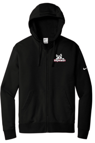 Nike Club Fleece Sleeve Swoosh Full-Zip Hoodie - Black