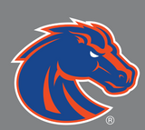 Boise State - Nike Women's Club Fleece Sleeve Swoosh 1/2-Zip - Dark Grey Heather