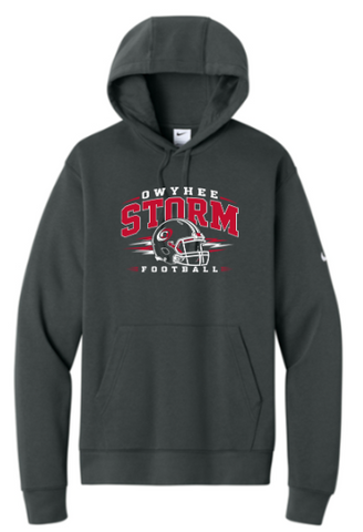 Nike Club Fleece Sleeve Swoosh Pullover Hoodie - Anthracite ***Name and Number Option***