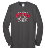 Port & Co® Long Sleeve Core Blend Tee - Charcoal ***Name and Number Option***