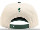 Richardson Full Fabric 5-Panel Champ - Cream & Dark Green