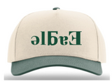 Richardson Full Fabric 5-Panel Champ - Cream & Dark Green