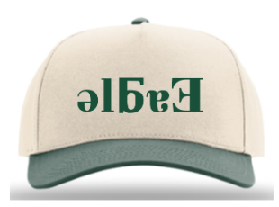 Richardson Full Fabric 5-Panel Champ - Cream & Dark Green