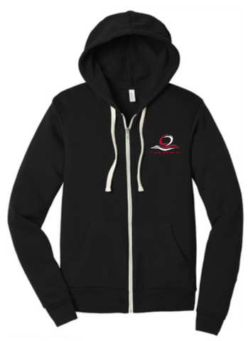 BELLA+CANVAS® Unisex Triblend Sponge Fleece Full-Zip Hoodie - Black
