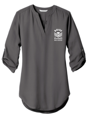 Port Authority ® Women's 3/4-Sleeve Tunic Blouse - Grey