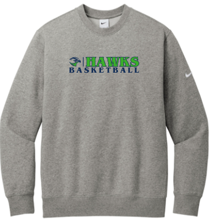 Nike Club Fleece Sleeve Swoosh Crew - Grey