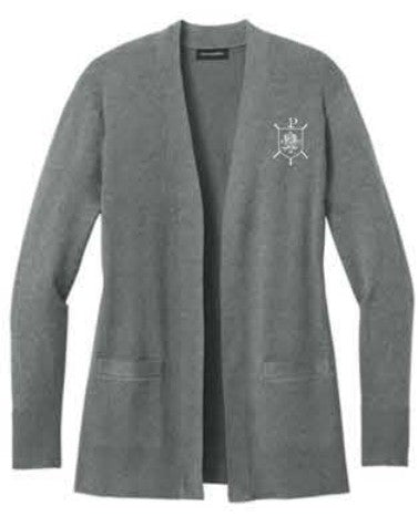 Port Authority® Women’s Easy Care Open-Front Cardigan Sweater - Medium Heather Grey