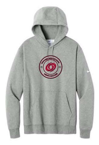 Nike Club Fleece Sleeve Swoosh Pullover Hoodie - Grey