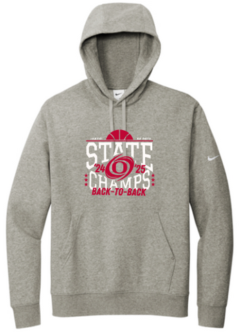 Nike Club Fleece Sleeve Swoosh Pullover Hoodie - Grey