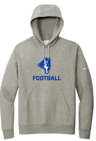 Nike Club Fleece Sleeve Swoosh Pullover Hoodie - Grey