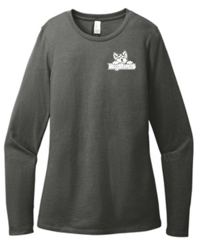 District® Women’s Perfect Blend® CVC Long Sleeve Tee - Grey