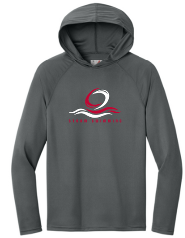 A4 Cooling Performance Long Sleeve Hooded Tee - Graphite