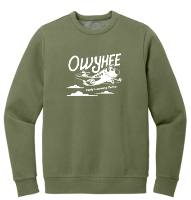 District Wash™ Fleece Crew - Olive Drab Green