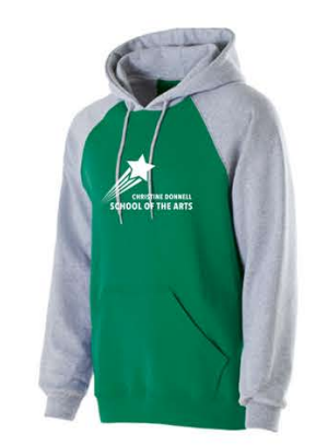 Holloway Adult Cotton/Poly Fleece Banner Hoodie - Youth & Adult - Green/Grey