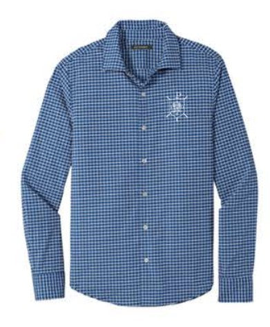 Port Authority® City Stretch Shirt - Blue/White Plaid