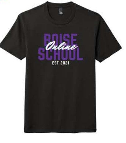 District® Perfect Tri® Tee - Black **Online Cursive Logo**