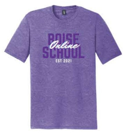 District® Perfect Tri® Tee - Purple Frost **Online Cursive Logo**
