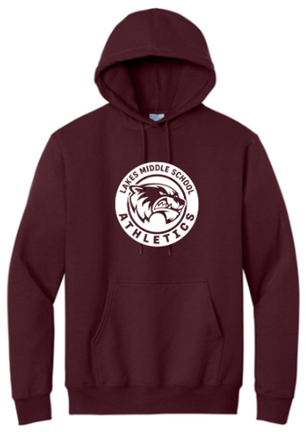 Port & Co™ Essential Fleece Pullover Hooded Sweatshirt - Maroon