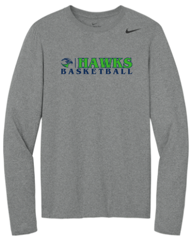 Nike Team rLegend Long Sleeve Tee - Carbon Heather