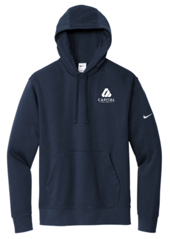 Nike Club Fleece Sleeve Swoosh Pullover Hoodie - Navy