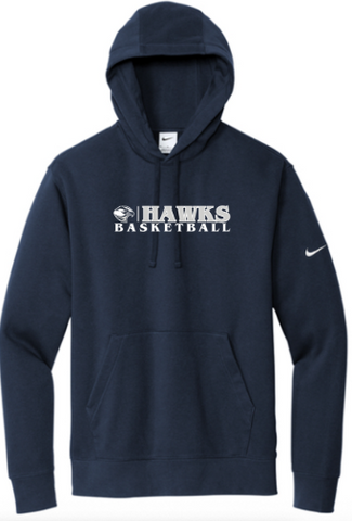 Nike Club Fleece Sleeve Swoosh Pullover Hoodie - Navy