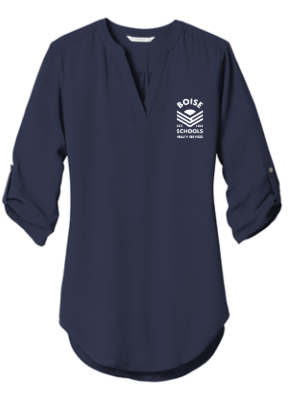 Port Authority ® Women's 3/4-Sleeve Tunic Blouse - Navy