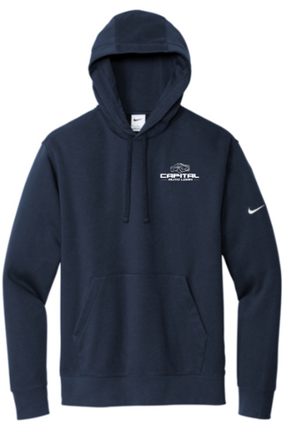 Nike Club Fleece Sleeve Swoosh Pullover Hoodie - Navy