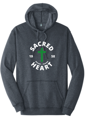District® Lightweight Fleece Hoodie - Heathered Navy