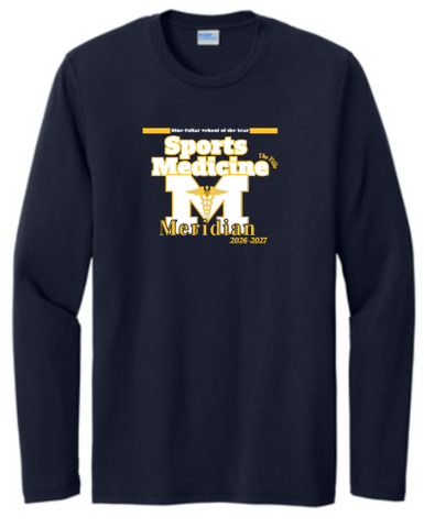 Port & Co® Tri-Blend Long Sleeve Tee - Deep Navy