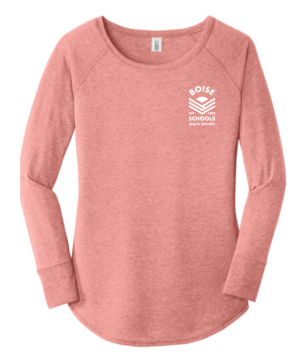 District ® Women’s Perfect Tri ® Long Sleeve Tunic Tee - Blush Frost