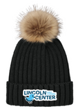 Port Authority® Faux Fur Pom Beanie