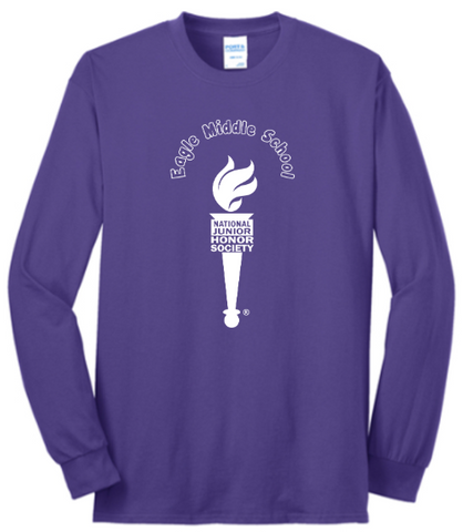 Port & Co® Long Sleeve Core Blend Tee - Purple
