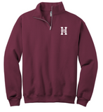 Jerzees® - NuBlend® 1/4-Zip Cadet Collar Sweatshirt - Maroon