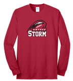 Port & Co® Long Sleeve Core Blend Tee - Red ***Name and Number Option***
