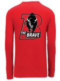 Nike Dri-FIT Cotton/Poly Long Sleeve Tee - Red