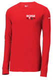 Nike Dri-FIT Cotton/Poly Long Sleeve Tee - Red