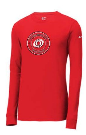 Nike Dri-FIT Cotton/Poly Long Sleeve Tee - Red