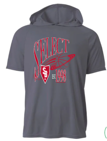 Cooling Performance Short Sleeve Hooded Tee -Graphite
