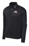 Sport-Tek ® Tricot Sleeve Stripe Track Jacket - Black