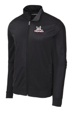 Sport-Tek ® Tricot Sleeve Stripe Track Jacket - Black